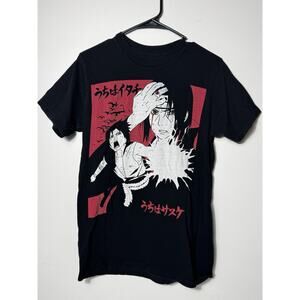 Rare Vtg Double-Sided Naruto Shippuden T-Shirt Itachi vs Sasuke Ripple Junction